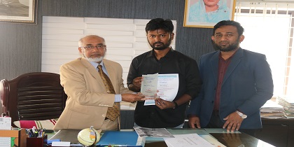 খাবার উপযোগী পোকা নিয়ে গবেষণায় সিকৃবির ছাত্রের আন্তর্জাতিক পুরষ্কার লাভ