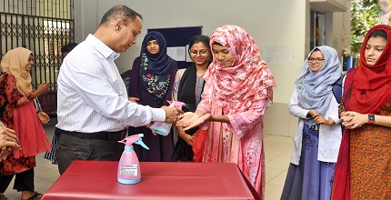 সিভাসুতে করোনাভাইরাস প্রতিরোধে হ্যান্ড স্যানিটাইজার ব্যবস্থাসহ নানা কর্মসূচি