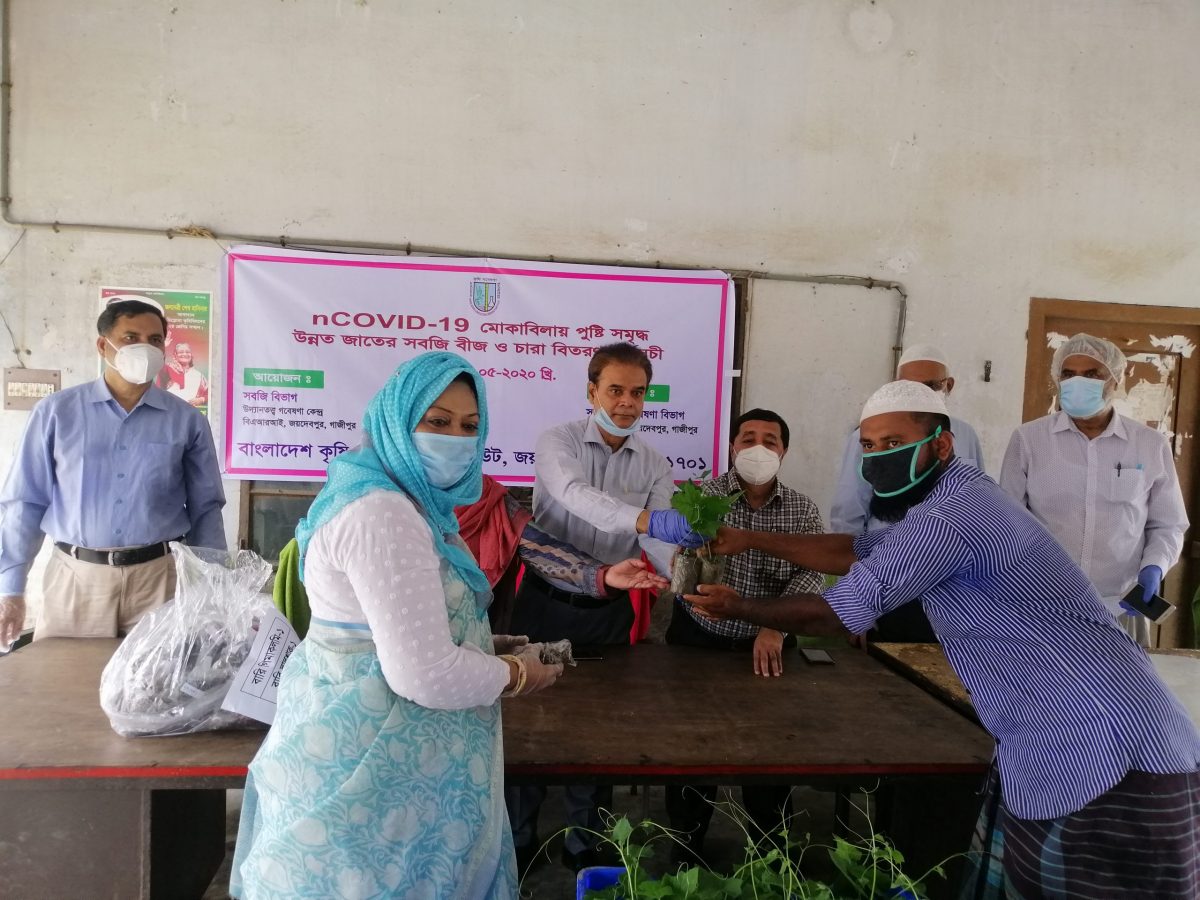 বারি’তে করোনা মোকাবিলায় উন্নত জাতের সবজি বীজ ও চারা বিতরণ কর্মসূচীর উদ্বোধন