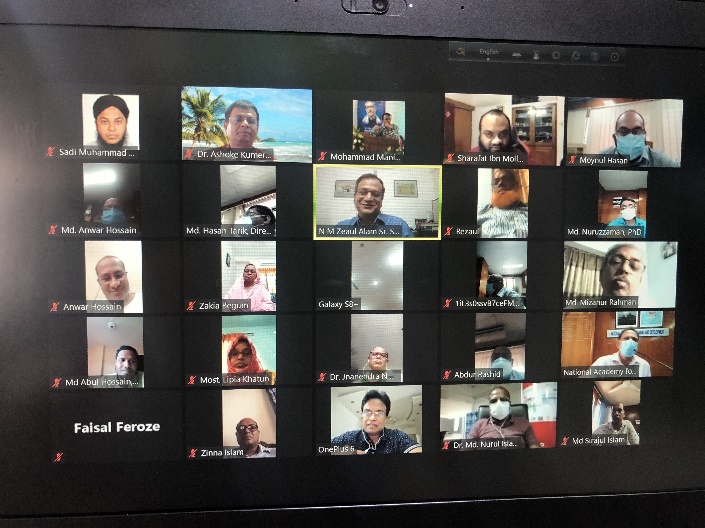 অনলাইন জুম প্লাটফরমের মাধ্যমে ‍বাংলাদেশ ই-গভর্নমেন্ট ইআরপি প্রকল্পের কার্যক্রমের উদ্বোধন